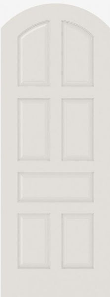 WDMA 12x80 Door (1ft by 6ft8in) Interior Swing Smooth 7020AR MDF 7 Panel Arch Top and Panel Single Door 1