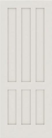 WDMA 12x80 Door (1ft by 6ft8in) Interior Barn Smooth 6070 MDF 6 Panel Shaker Single Door 1