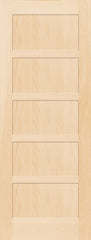 WDMA 12x80 Door (1ft by 6ft8in) Interior Pocket Paint grade 795L Wood 5 Panel Contemporary Modern Shaker Single Door 1