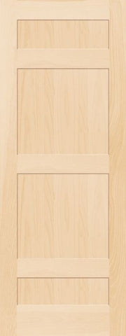 WDMA 12x80 Door (1ft by 6ft8in) Interior Swing Pine 794F Wood 4 Panel Transitional Shaker Single Door 1