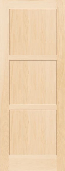 WDMA 12x80 Door (1ft by 6ft8in) Interior Swing Pine 793L Wood 3 Panel Contemporary Modern Shaker Single Door 1