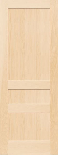 WDMA 12x80 Door (1ft by 6ft8in) Interior Pocket Pine 793A Wood 3 Panel Transitional Shaker Single Door 1