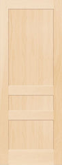 WDMA 12x80 Door (1ft by 6ft8in) Interior Pocket Pine 793A Wood 3 Panel Transitional Shaker Single Door 1