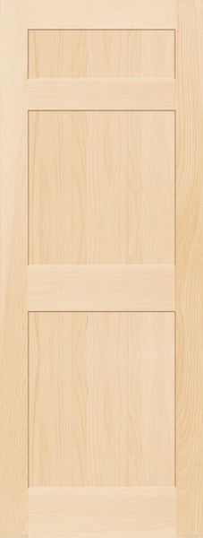 WDMA 12x80 Door (1ft by 6ft8in) Interior Swing Pine 7936 Wood 3 Panel Transitional Shaker Single Door 1