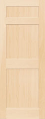 WDMA 12x80 Door (1ft by 6ft8in) Interior Swing Pine 7936 Wood 3 Panel Transitional Shaker Single Door 1