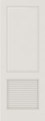 WDMA 12x80 Door (1ft by 6ft8in) Interior Swing Smooth SL-2010-PNL-LVR MDF 2 Panel Vented Louver Single Door 1