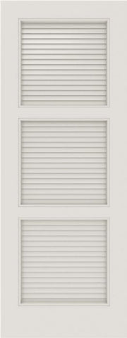 WDMA 12x80 Door (1ft by 6ft8in) Interior Barn Smooth SL-3100-LVR MDF 3 Panel Vented Louver Single Door 1