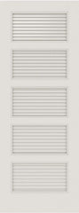 WDMA 12x80 Door (1ft by 6ft8in) Interior Barn Smooth SL-5100-LVR 5 Panel Vented Louver Single Door 1