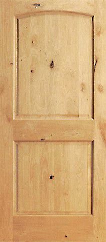 WDMA 15x80 Door (1ft3in by 6ft8in) Interior Barn Knotty Alder S/W-95 2 Panel Arch Top Panel Single Door 1