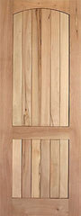 WDMA 15x80 Door (1ft3in by 6ft8in) Interior Swing Tropical Hardwood Rustic-1 Wood 2 Panel Arch Panel V-Grooved Single Door 1