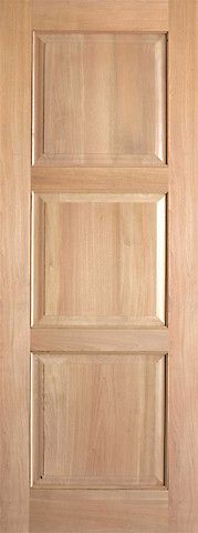 WDMA 15x80 Door (1ft3in by 6ft8in) Interior Barn Tropical Hardwood Rustic-4 3 Panel Single Door 1