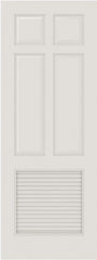 WDMA 15x80 Door (1ft3in by 6ft8in) Interior Swing Smooth SL-6010-PNL-LVR 5 Panel Vented Louver Single Door 1