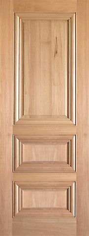 WDMA 15x80 Door (1ft3in by 6ft8in) Interior Swing Tropical Hardwood Rustic-5 Wood 3 Panel Raised Moulding Single Door 1