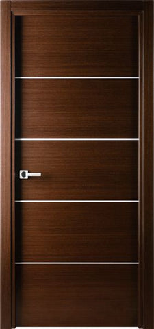 WDMA 18x80 Door (1ft6in by 6ft8in) Interior Swing Wenge Contemporary Single Door with Decorative Strips 1