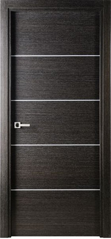 WDMA 18x80 Door (1ft6in by 6ft8in) Interior Barn Black Apricot Modern Single Door Italian Legna Nera Decorative Strips 1
