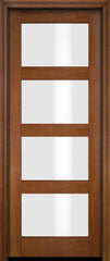 WDMA 18x80 Door (1ft6in by 6ft8in) Exterior Barn Mahogany Modern 4 Lite Shaker or Interior Single Door 4