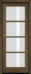 WDMA 18x80 Door (1ft6in by 6ft8in) Exterior Barn Mahogany 4 Lite Windermere Shaker or Interior Single Door 4
