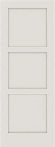 WDMA 18x84 Door (1ft6in by 7ft) Interior Swing Smooth 84in Primed 3 Panel Shaker Single Door|1-3/8in Thick 1