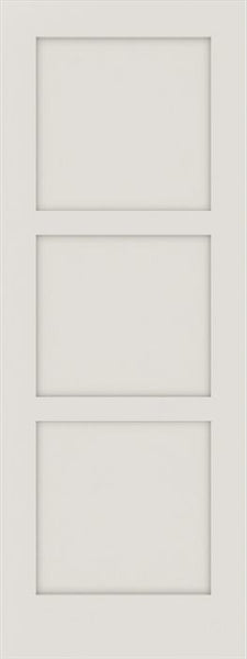 WDMA 18x96 Door (1ft6in by 8ft) Interior Swing Smooth 96in Primed 3 Panel Shaker Single Door|1-3/4in Thick 1