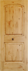 WDMA 18x96 Door (1ft6in by 8ft) Interior Barn Knotty Alder 96in 2 Panel Arch Single Door 1-3/4in Thick KW-121 1