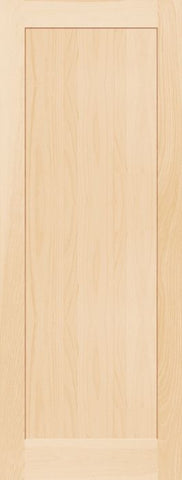 WDMA 18x96 Door (1ft6in by 8ft) Interior Swing Pine 7910 Wood 1 Panel Contemporary Modern Shaker Single Door 1