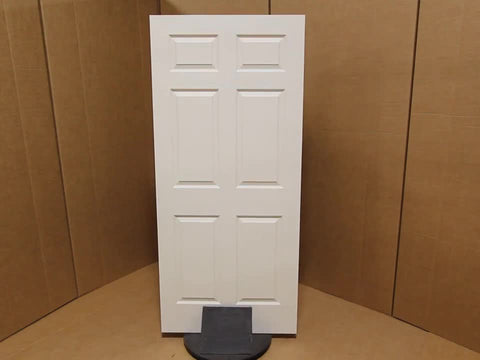 WDMA 20x80 Door (1ft8in by 6ft8in) Interior Barn Woodgrain 80in Colonist Solid Core Textured Single Door|1-3/8in Thick 4