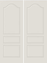 WDMA 20x80 Door (1ft8in by 6ft8in) Interior Barn Smooth 3050 MDF 3 Panel Arch Panel Double Door 1