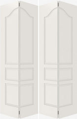 WDMA 20x80 Door (1ft8in by 6ft8in) Interior Barn Smooth 3050 MDF 3 Panel Arch Panel Double Door 2