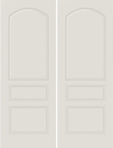 WDMA 20x80 Door (1ft8in by 6ft8in) Interior Bifold Smooth 3020 MDF 3 Panel Arch Panel Double Door 1