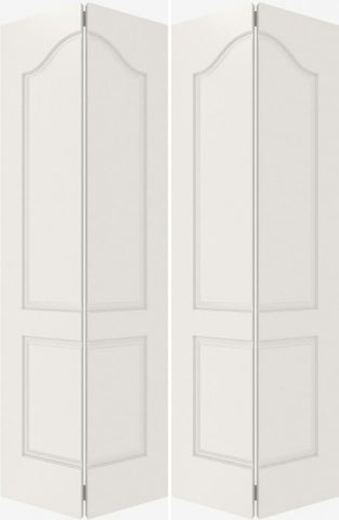 WDMA 20x80 Door (1ft8in by 6ft8in) Interior Barn Smooth 2050 MDF 2 Panel Arch Panel Double Door 2