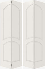 WDMA 20x80 Door (1ft8in by 6ft8in) Interior Bifold Smooth 2030 MDF 2 Panel Arch Panel Double Door 2