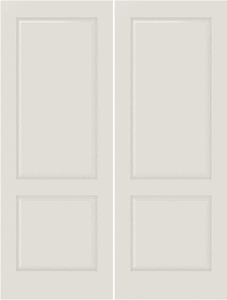 WDMA 20x80 Door (1ft8in by 6ft8in) Interior Bifold Smooth 2010 MDF 2 Panel Double Door 1