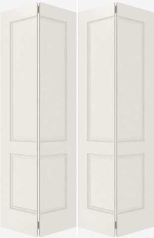 WDMA 20x80 Door (1ft8in by 6ft8in) Interior Bifold Smooth 2010 MDF 2 Panel Double Door 2