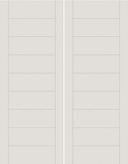 WDMA 20x80 Door (1ft8in by 6ft8in) Interior Barn Smooth F9100 MDF Modern Flush Double Door 1