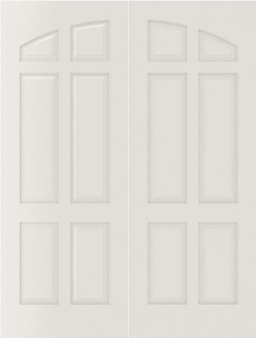 WDMA 20x80 Door (1ft8in by 6ft8in) Interior Bifold Smooth 6060 MDF Pair 6 Panel Arch Panel Double Door 1