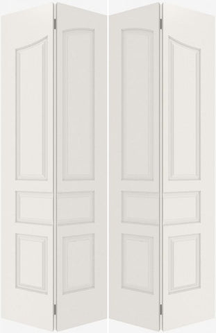 WDMA 20x80 Door (1ft8in by 6ft8in) Interior Swing Smooth 5090 MDF Pair 5 Panel Arch Panel Double Door 2