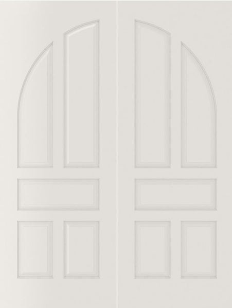 WDMA 20x80 Door (1ft8in by 6ft8in) Interior Bifold Smooth 5070 MDF Pair 5 Panel Round Panel Double Door 1