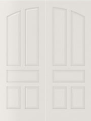 WDMA 20x80 Door (1ft8in by 6ft8in) Interior Barn Smooth 5060 MDF Pair 5 Panel Arch Panel Double Door 2