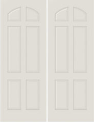 WDMA 20x80 Door (1ft8in by 6ft8in) Interior Bifold Smooth 6020 MDF 6 Panel Arch panel Double Door 1