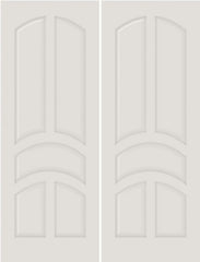 WDMA 20x80 Door (1ft8in by 6ft8in) Interior Swing Smooth 5030 MDF 5 Panel Arch Panel Double Door 2