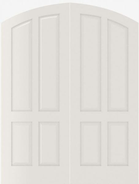 WDMA 20x80 Door (1ft8in by 6ft8in) Interior Swing Smooth 4060 MDF Pair 4 Panel Arch Top / Panel Double Door 1
