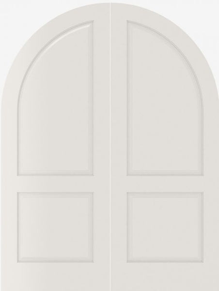 WDMA 20x80 Door (1ft8in by 6ft8in) Interior Swing Smooth 2070 MDF Pair 2 Panel Round Top / Panel Double Door 1