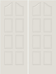 WDMA 20x80 Door (1ft8in by 6ft8in) Interior Bifold Smooth 8050 MDF 8 Panel Arch Panel Double Door 1