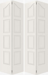 WDMA 20x80 Door (1ft8in by 6ft8in) Interior Bifold Smooth 8050 MDF 8 Panel Arch Panel Double Door 2