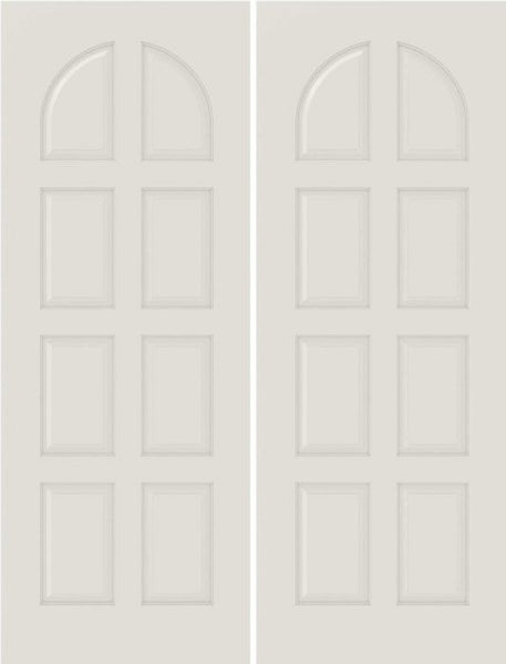 WDMA 20x80 Door (1ft8in by 6ft8in) Interior Bifold Smooth 8040 MDF 8 Panel Round Panel Double Door 1