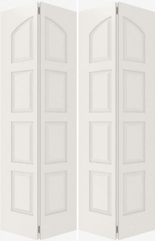 WDMA 20x80 Door (1ft8in by 6ft8in) Interior Swing Smooth 8020 MDF 8 Panel Arch Panel Double Door 2