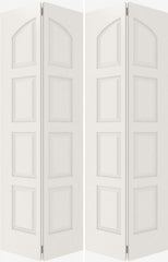 WDMA 20x80 Door (1ft8in by 6ft8in) Interior Swing Smooth 8020 MDF 8 Panel Arch Panel Double Door 2