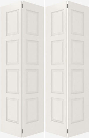 WDMA 20x80 Door (1ft8in by 6ft8in) Interior Swing Smooth 8010 MDF 8 Panel Double Door 2
