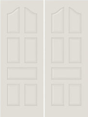 WDMA 20x80 Door (1ft8in by 6ft8in) Interior Barn Smooth 7030 MDF 7 Panel Arch Panel Double Door 1