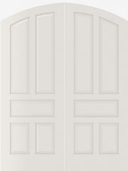 WDMA 20x80 Door (1ft8in by 6ft8in) Interior Swing Smooth 5060 MDF Pair 5 Panel Arch Top / Panel Double Door 1